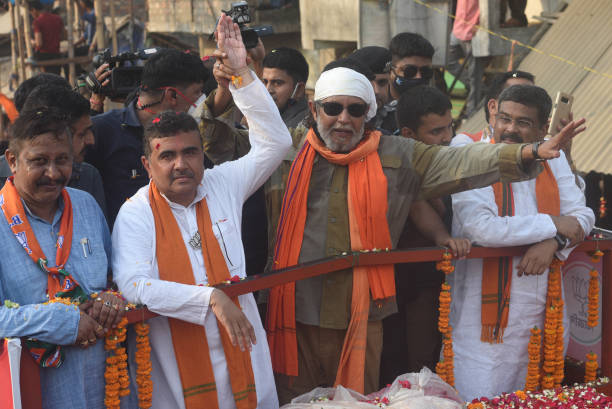 BJP leader Mithun Chakraborty's roadshow disallowed in Kolkata's Behala, workers hold protest