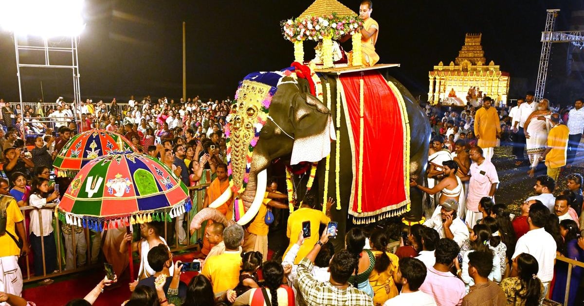 ISKCON Unveils 800-kg Robotic Elephant in Visakhapatnam