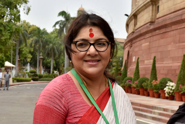 Colour containing 'harmful chemicals' thrown at BJP MP Locket Chatterjee in West Bengal