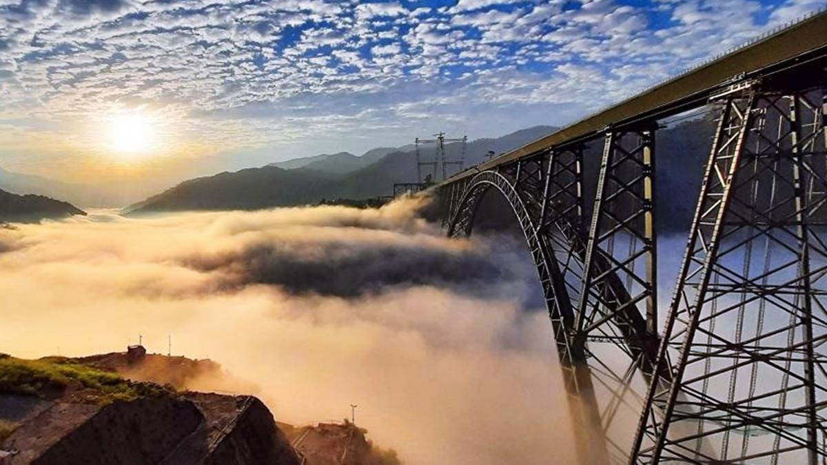 Awe-inspiring! Indian Railways shares stunning images of Chenab rail bridge in Jammu and Kashmir