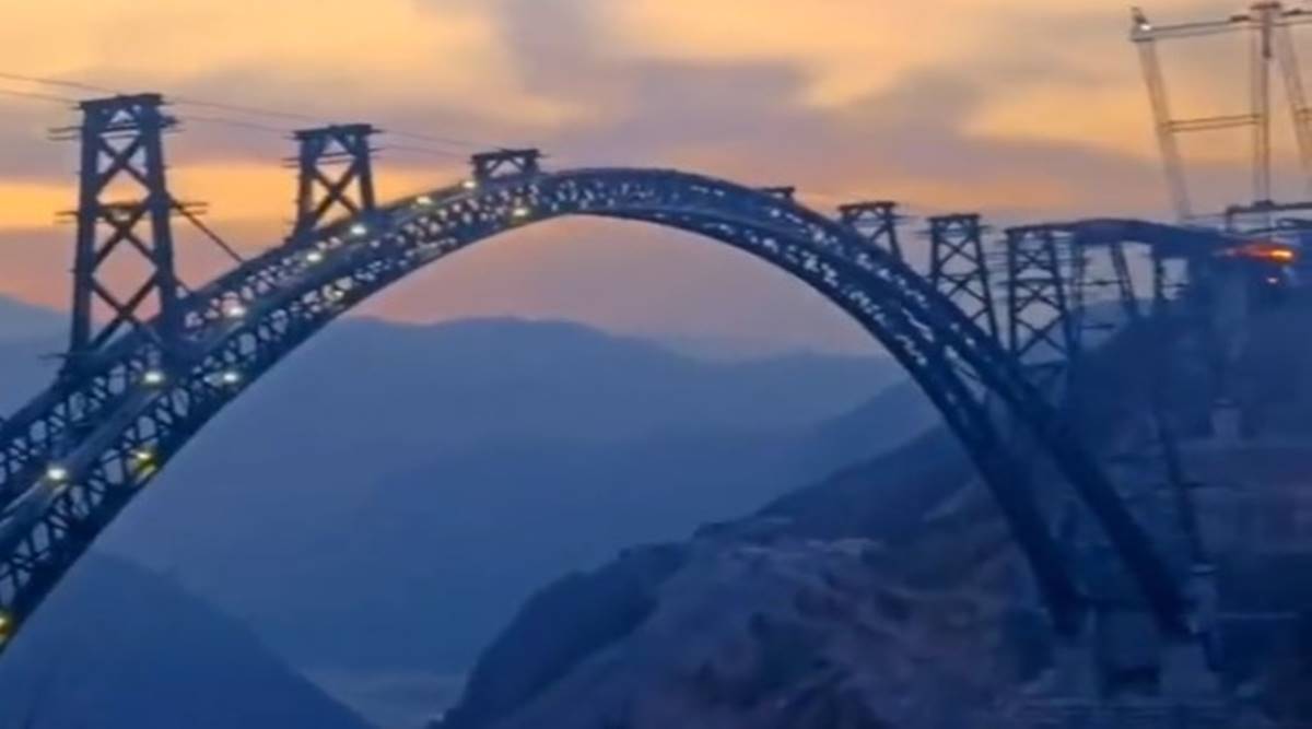 Another Indian Railways engineering marvel in progress! Watch glimpses of world’s highest Railway Arch Bridge